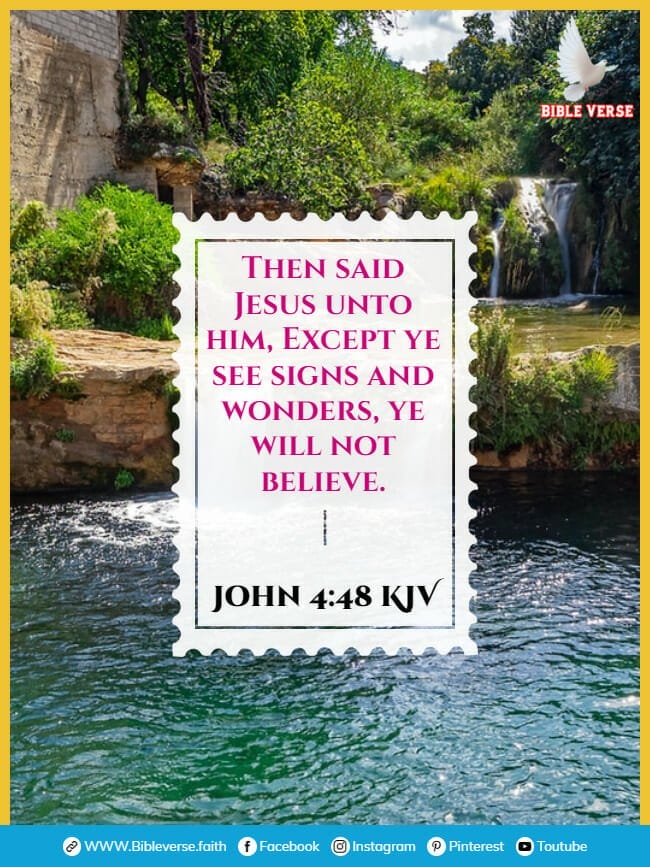 john 4 48 kjv bible verse for miracles