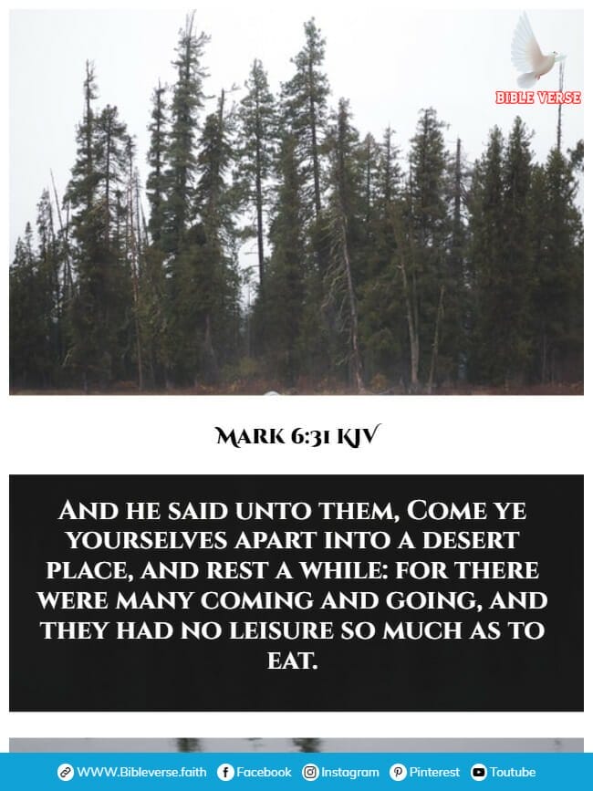 mark 6 31 kjv bible verses about resting images