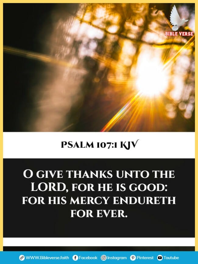 psalm 107 1 kjv bible verses about inspiration images