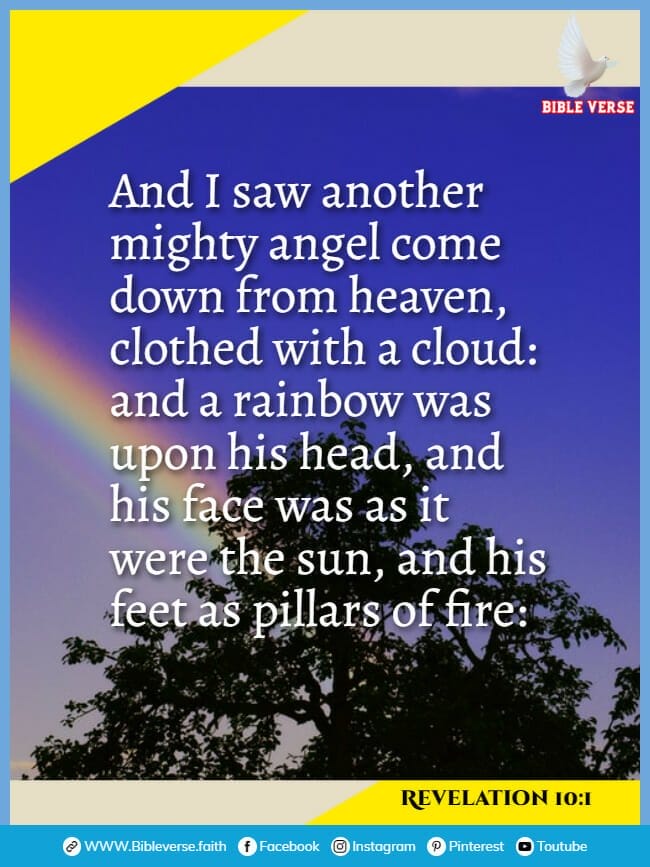 revelation 10 1 bible verses about rainbows images