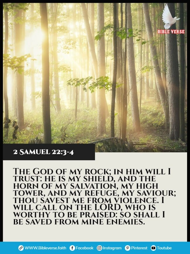 2 samuel 22 3 4 bible verses about protection from enemies images