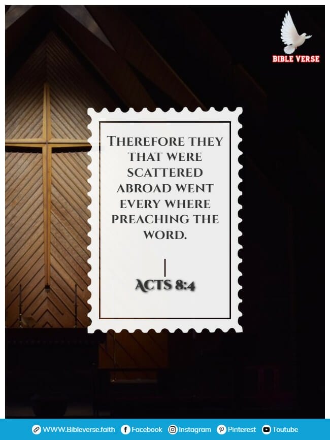 acts 8 4 bible verse about church building