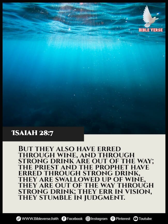 isaiah 28 7 bible verses about alcohol abuse