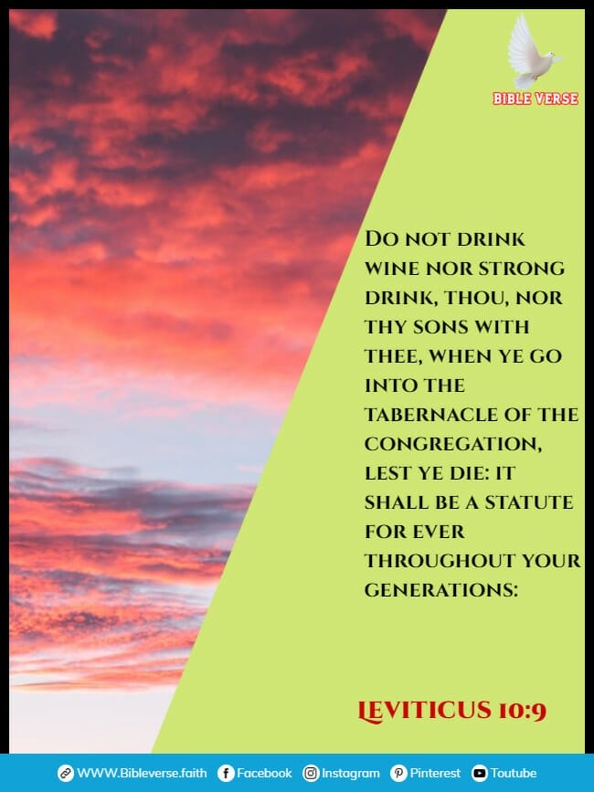 leviticus 10 9 alcohol in the bible