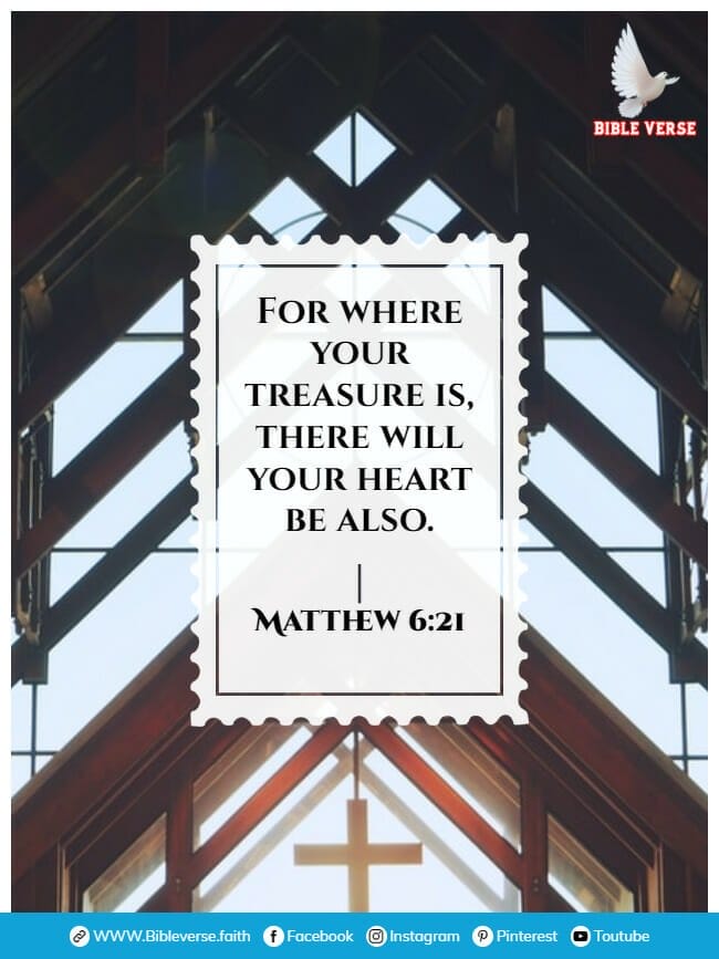 matthew 6 21 bible verses about giving to the church
