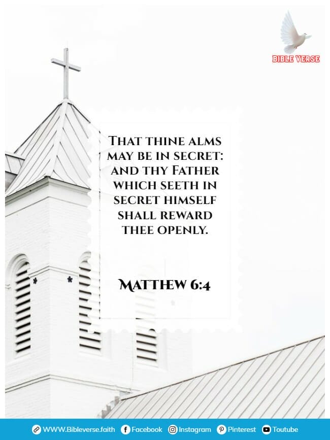 matthew 6 4 bible verses about giving to the church